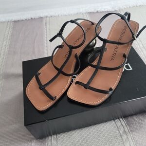 BCBGMAXAZRIA Black Strappy Sandals